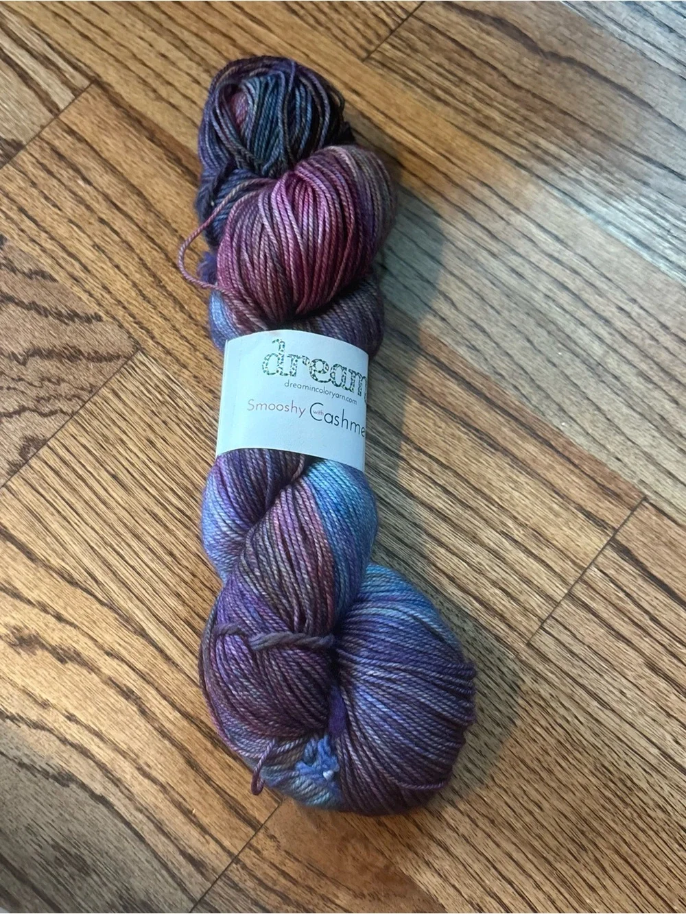 Dream in Color Smooshy Cashmere Yarn Purple Blue Fingering My Fair Lady Knitting